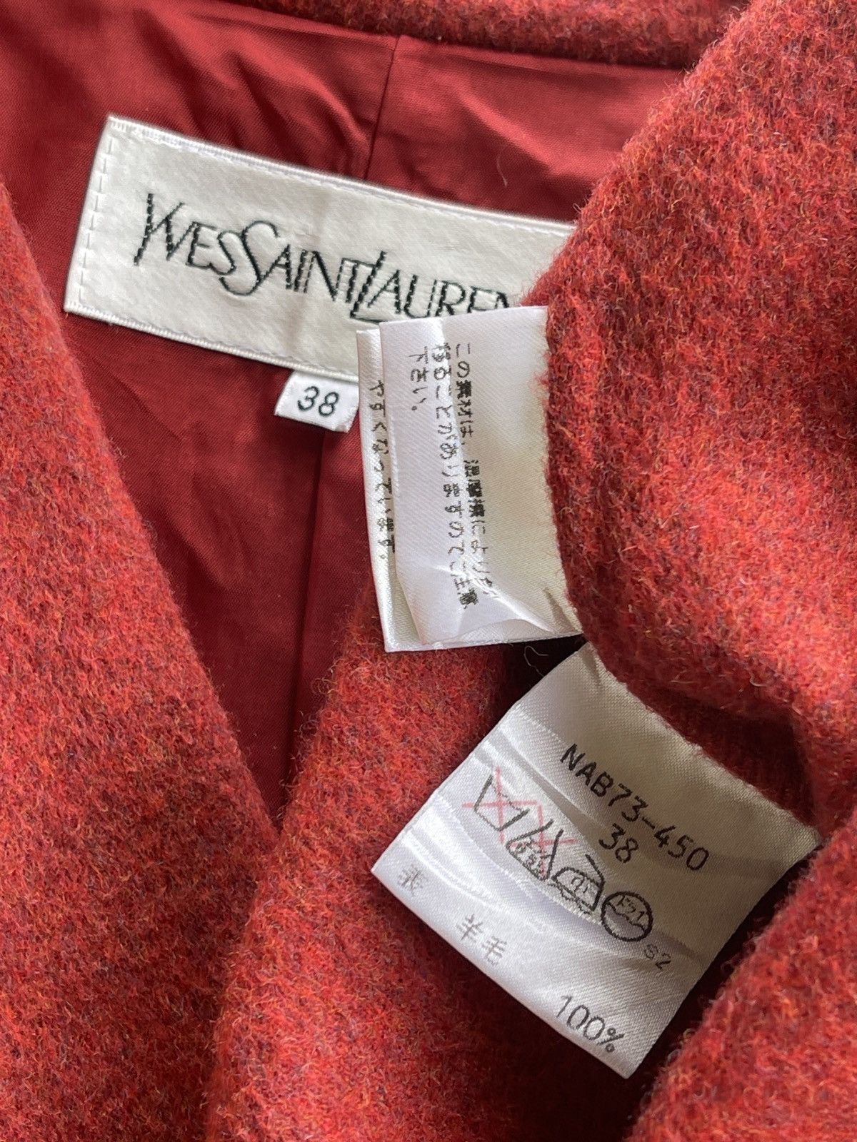 Yves Saint Laurent YSL Wool Women Coat (Size 38) Size M / US 6-8 / IT 42-44 - 8 Thumbnail