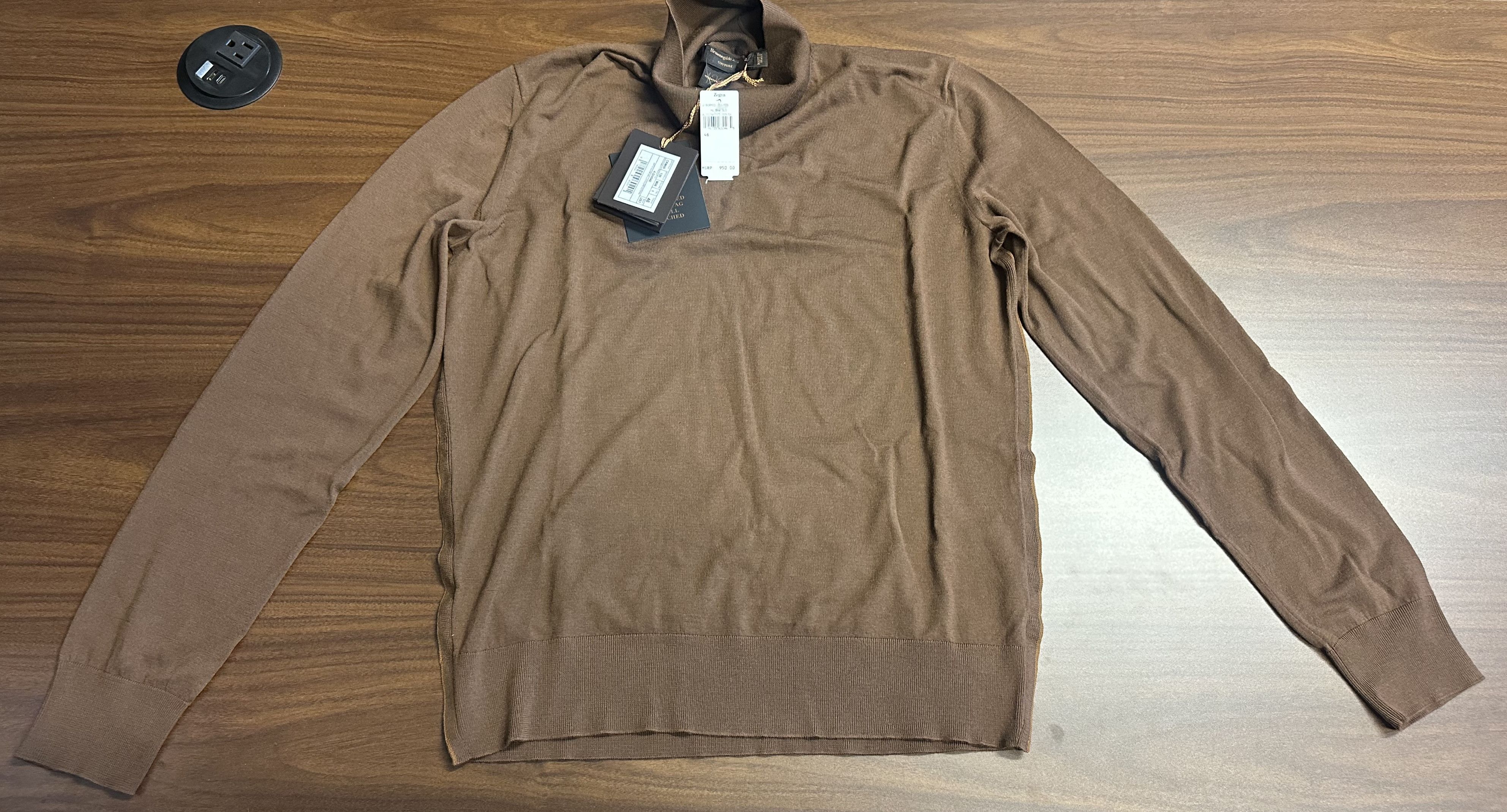 Ermenegildo Zegna Zegna Couture Brown Wool Roll Neck Jumper Size US S / EU 44-46 / 1 - 10 Thumbnail