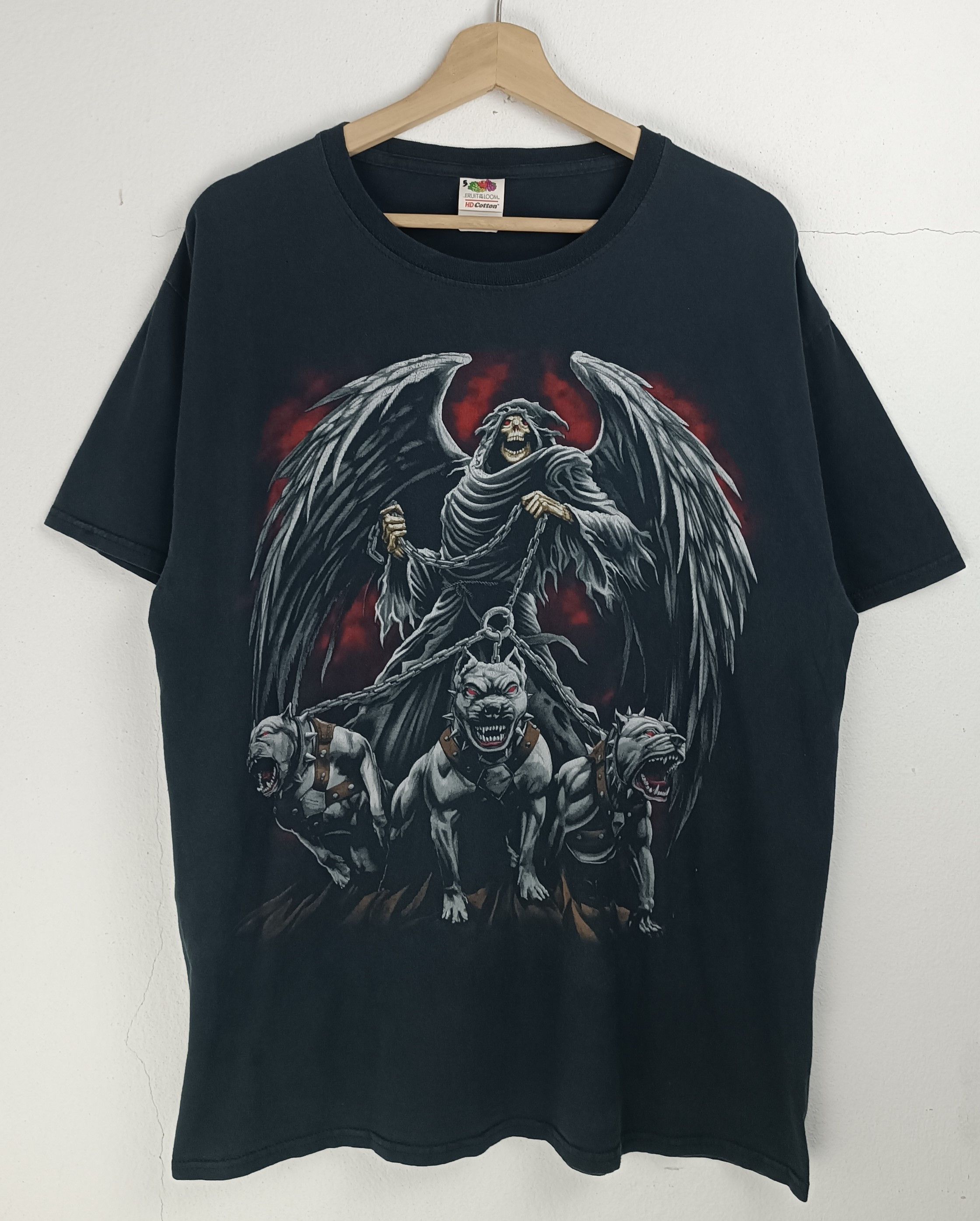 Affliction VINTAGE Y2K DARK ANGEL HELLHOUND REAPER SKULL AFFLICTION Size US L / EU 52-54 / 3 - 3 Thumbnail