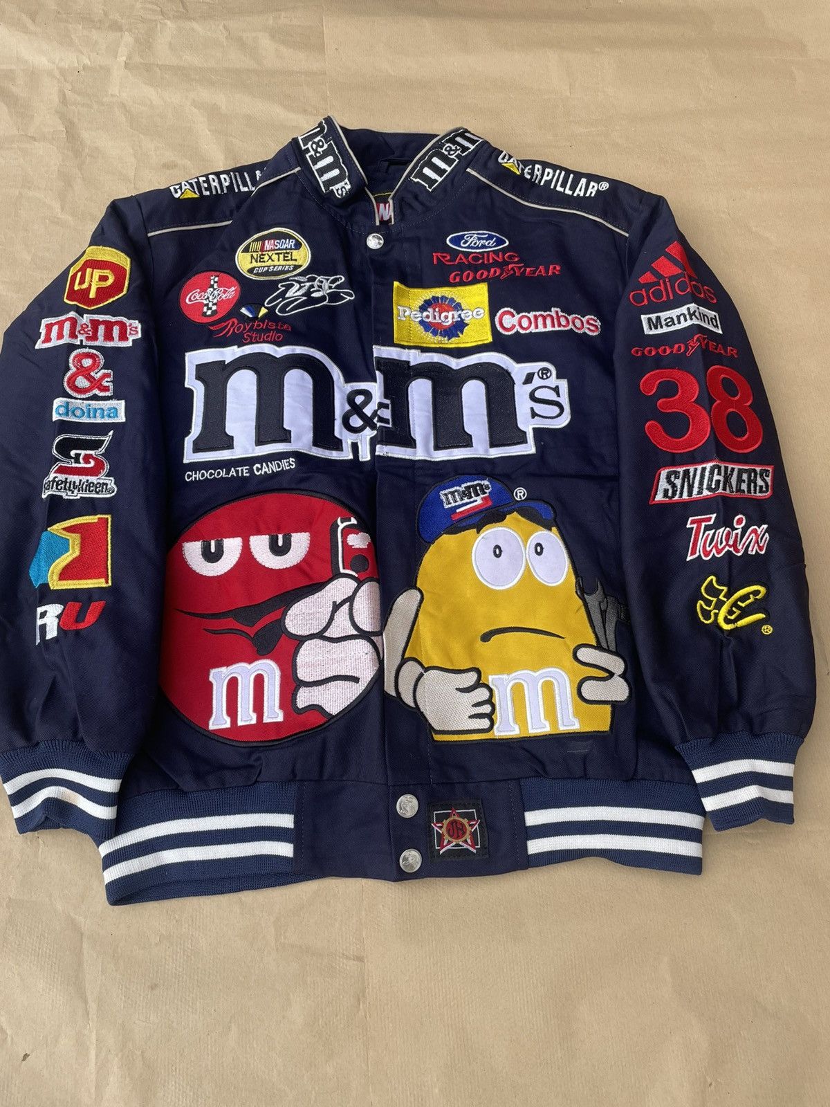 NASCAR × Vintage 🆘Rare🆘 Vintage JH Design M&M's NASCAR racing jacket navy L Size US L / EU 52-54 / 3 - 2 Thumbnail