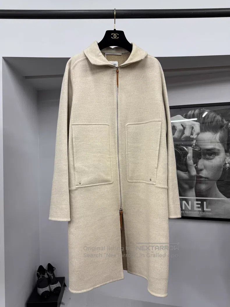 Hermes Hermes Oatmeal Double-faced Cashmere Coat Size XS / US 0-2 / IT 36-38 - 1 Thumbnail