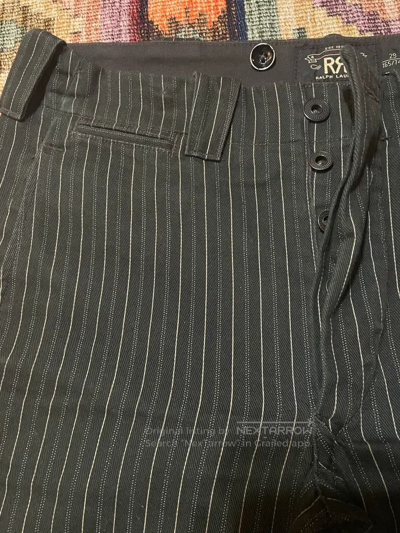 RRL Ralph Lauren RRL Ralph Lauren Rare Depp washed striped work pants Size US 32 / EU 48 - 3 Thumbnail