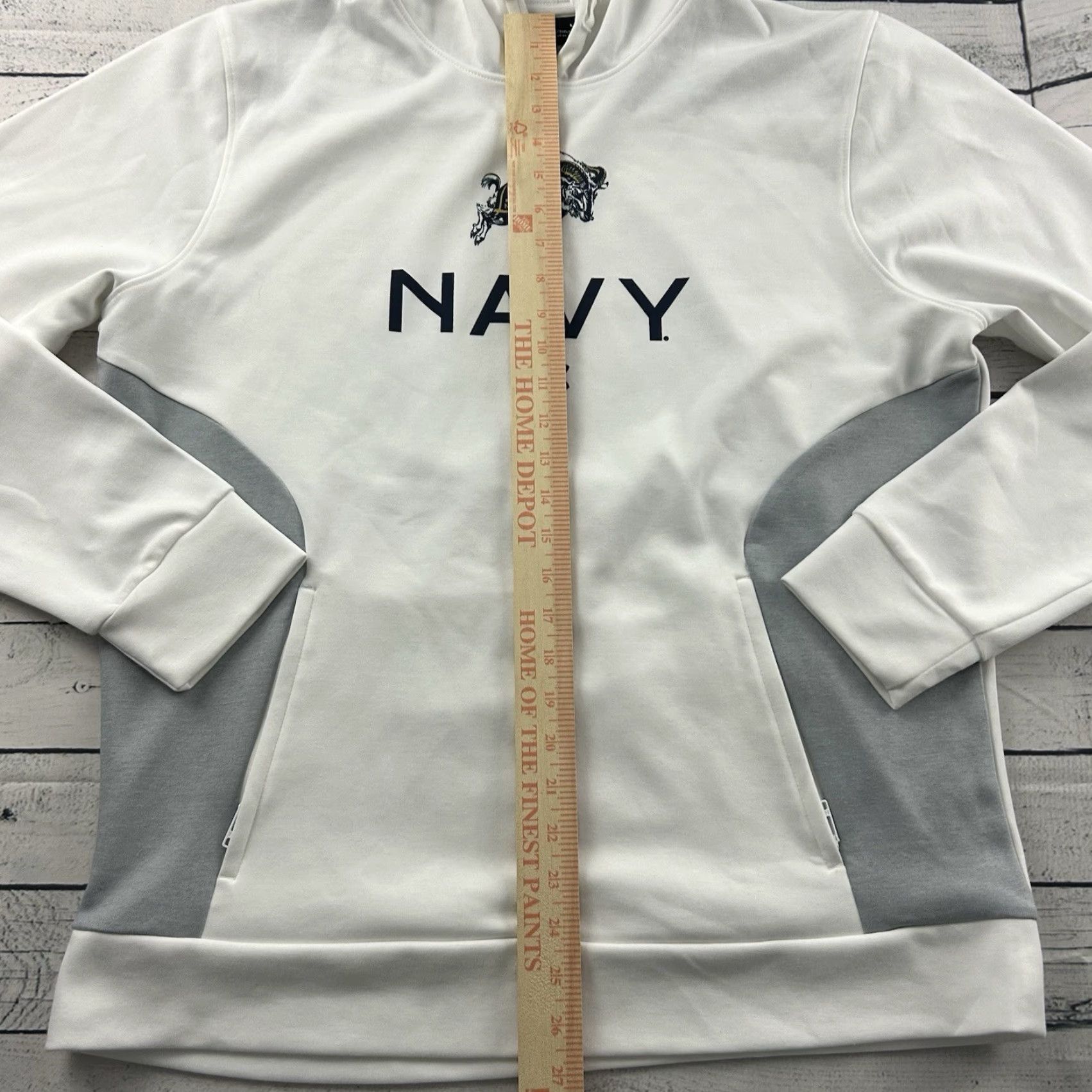 Under Armour Under Armour Hoodie Mens L White Navy Pullover Sweatshirt Size US L / EU 52-54 / 3 - 4 Thumbnail
