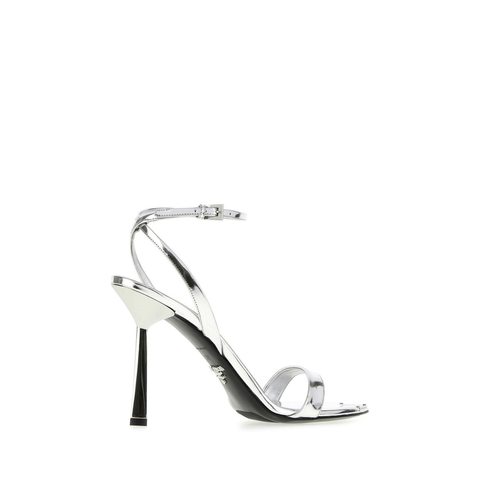 Prada PRADA Silver Leather 95mm Heel Sandals New And Authentic (Wo Size US 11 / IT 41 - 3 Thumbnail