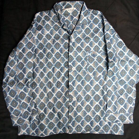 JCPenney Vintage 70s JC Penney Towncraft Tiles Button Shirt Size US L / EU 52-54 / 3 - 2 Thumbnail