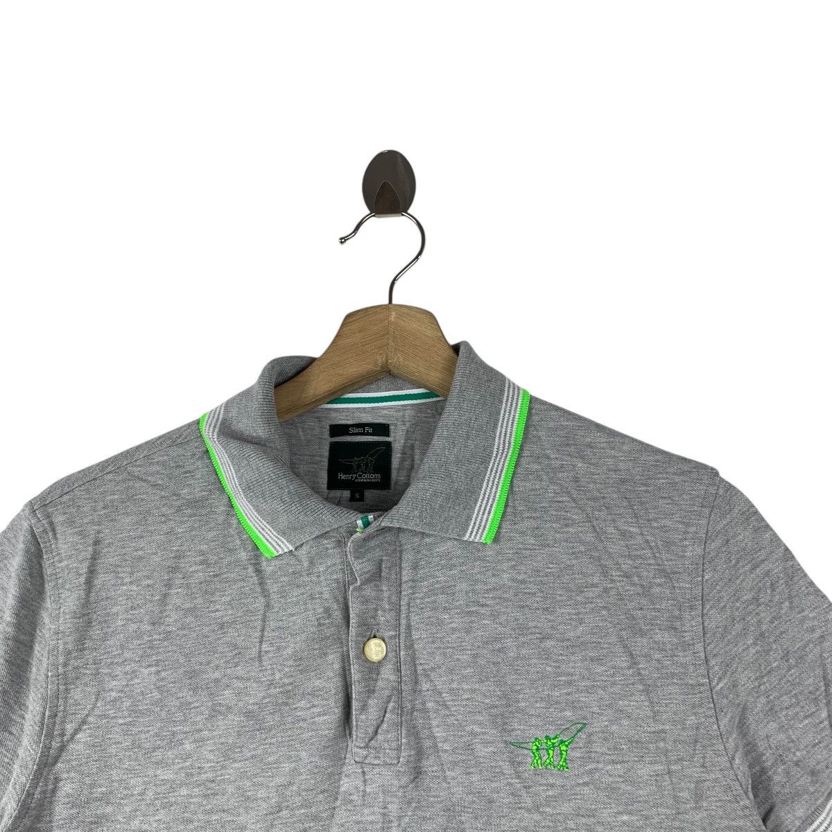 Henry Cotton's Vintage HENRY COTTONS Twin Tipped Slim Fit Polo Tee Shirt Size US S / EU 44-46 / 1 - 4 Thumbnail