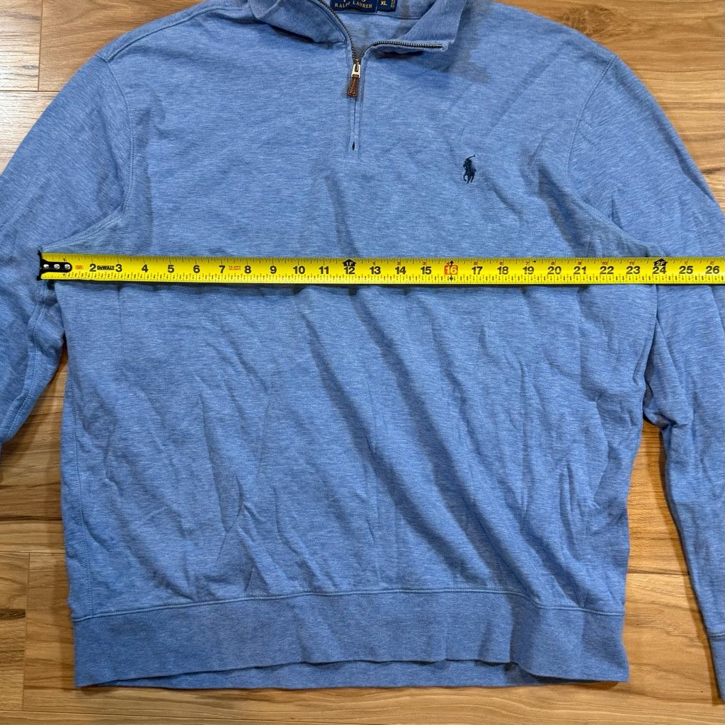 Polo Ralph Lauren Polo Ralph Lauren Men’s XL Blue Quarter Zip Pullover Size US XL / EU 56 / 4 - 4 Thumbnail