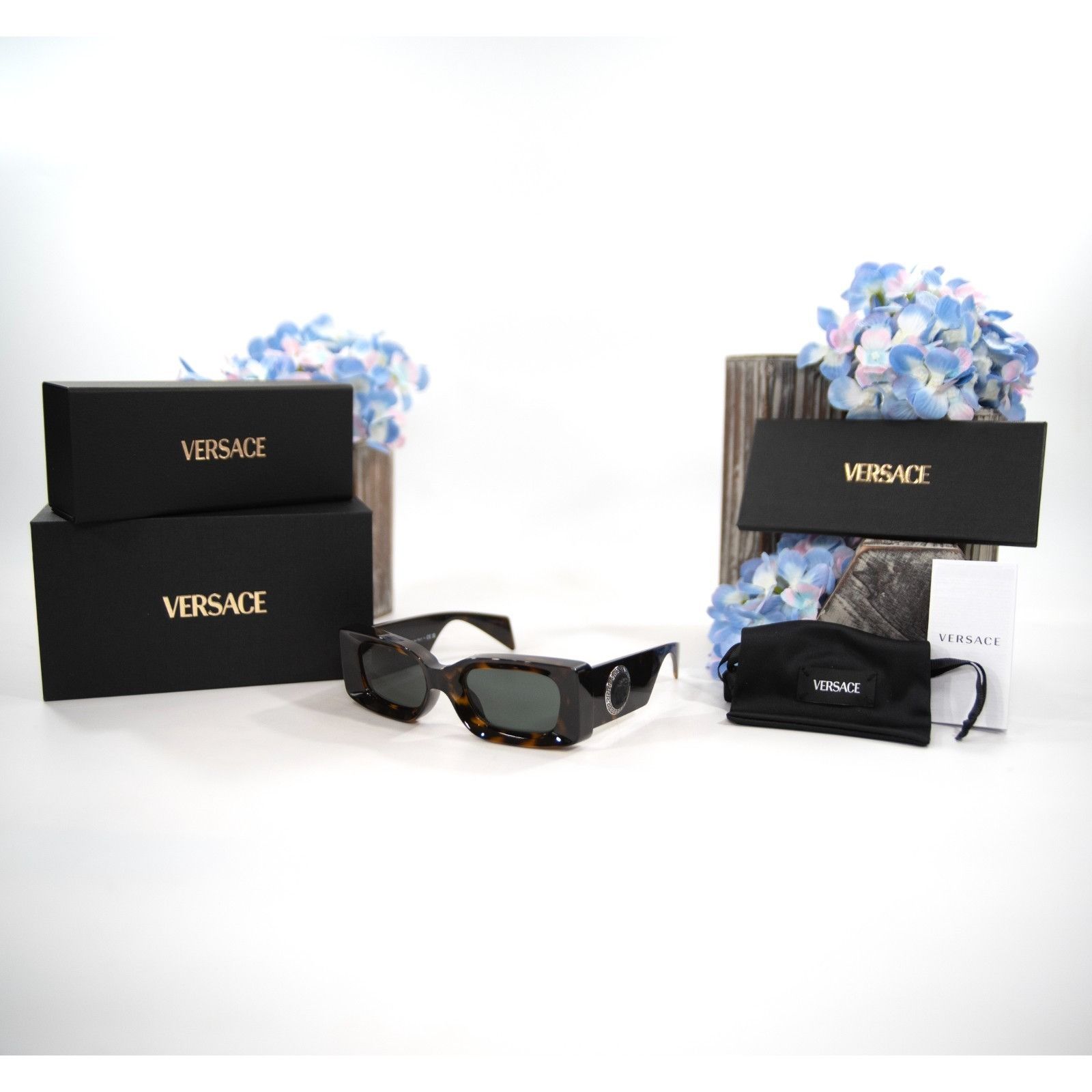 Versace Versace VE4474U Havana Tortoise Medusa Logo Sunglasses NWT C Size ONE SIZE - 1 Thumbnail