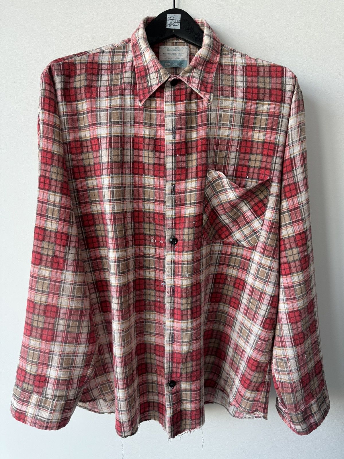 Vintage VINTAGE 70s SEARS THRASHED FADED FLANNEL Size US XL / EU 56 / 4 - 1 Thumbnail