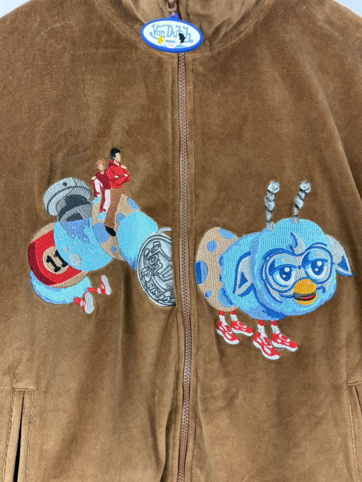 Von Dutch Von Dutch Men’s Velour Y2K Embroidered Track Top Jacket Size US S / EU 44-46 / 1 - 9 Thumbnail