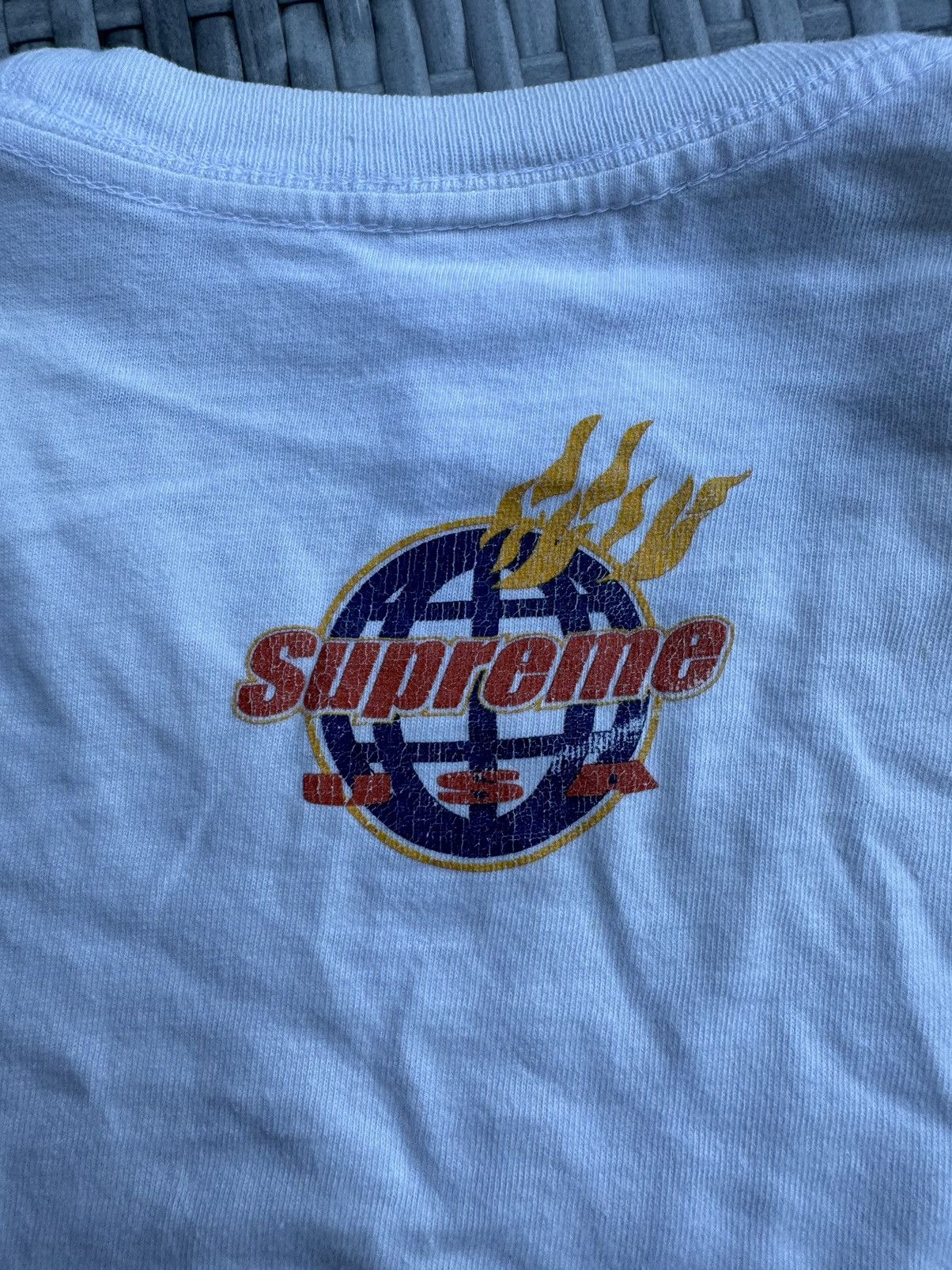 Supreme FW17 Supreme Fire Tee White Size US L / EU 52-54 / 3 - 5 Thumbnail