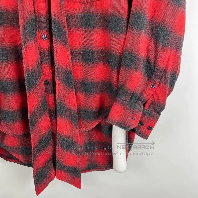 Balenciaga Balenciaga Black and Red Plaid Back Logo Ribbon Shirt Size XS / US 0-2 / IT 36-38 - 5 Thumbnail