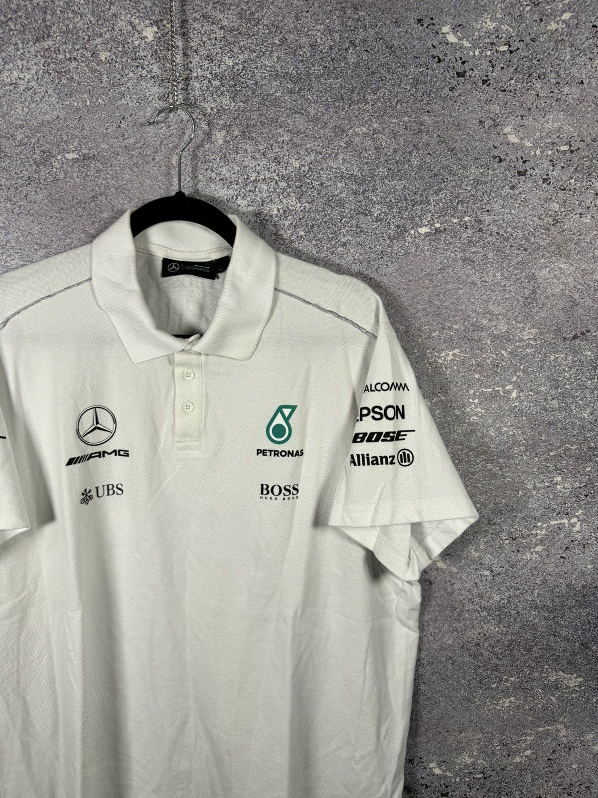 Formula 1 × Hugo Boss × Mercedes-Benz Petronas AMG Mercedes Benz Racing Team Hugo Boss Polo Shirt Size US XXL / EU 58 / 5 - 2 Thumbnail