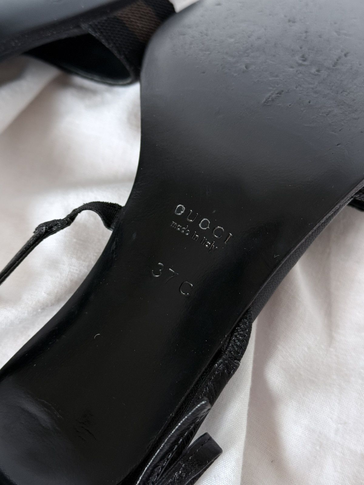 Gucci Gucci Black Leather Mules Sandals Bows Size US 7 / IT 37 - 11 Thumbnail