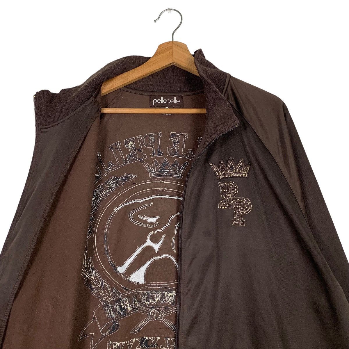 Japanese Brand PELLEPELLE MARCBUCHANAN Big Logo Sweater Jacket #0104-C6 Size US XXL / EU 58 / 5 - 12 Thumbnail