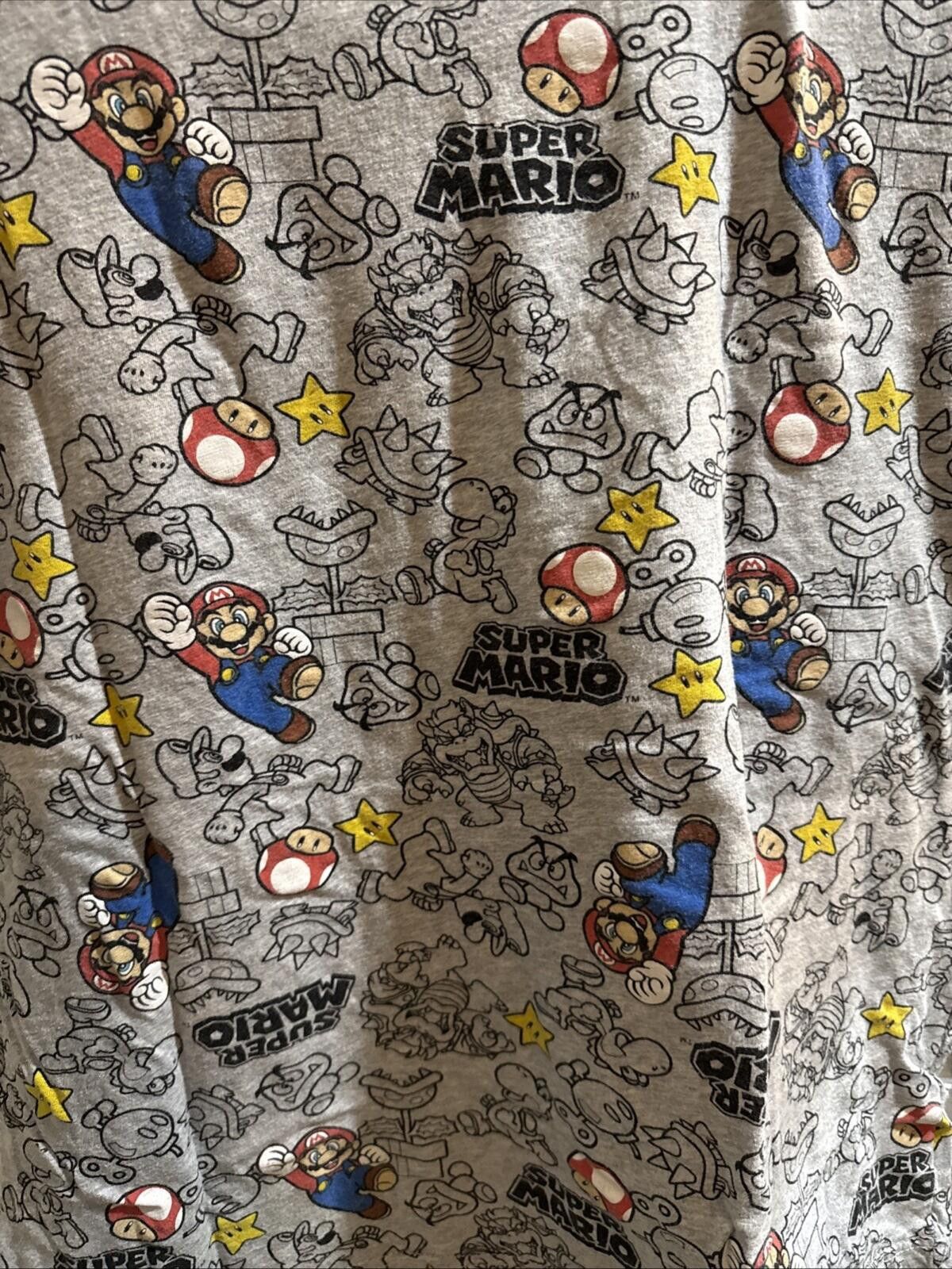 Nintendo Super Mario Bros Bowser Koopa Nintendo T Shirt Gray L Size US L / EU 52-54 / 3 - 5 Thumbnail