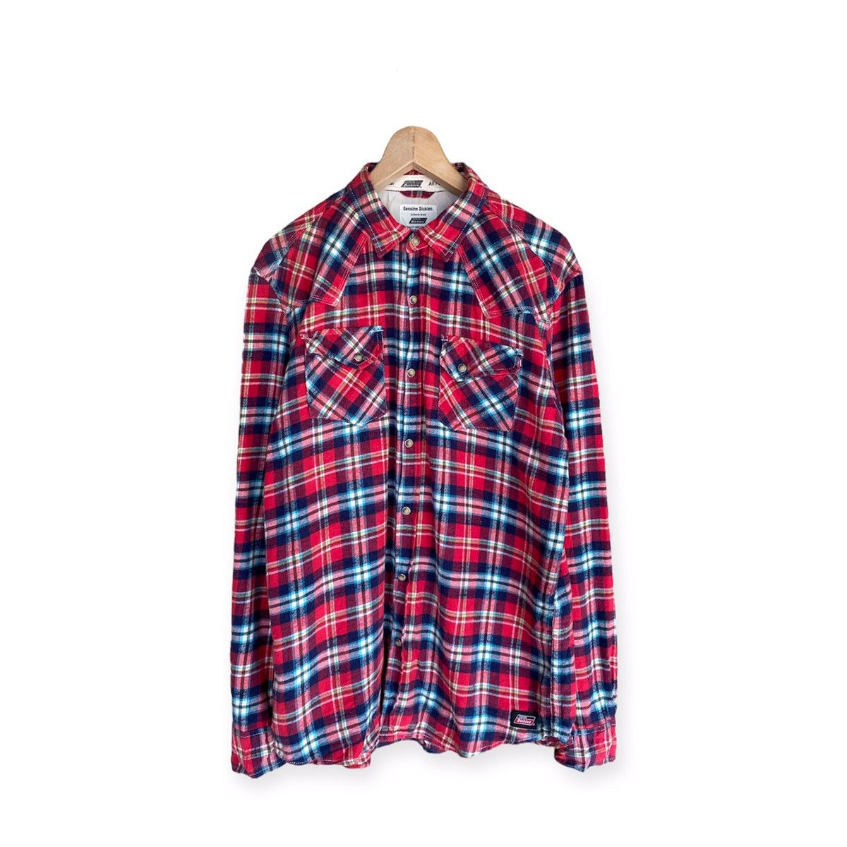 Dickies Vintage Dickies Plaid Tartan Flannel Shirt Button Up Size US L / EU 52-54 / 3 - 1 Thumbnail