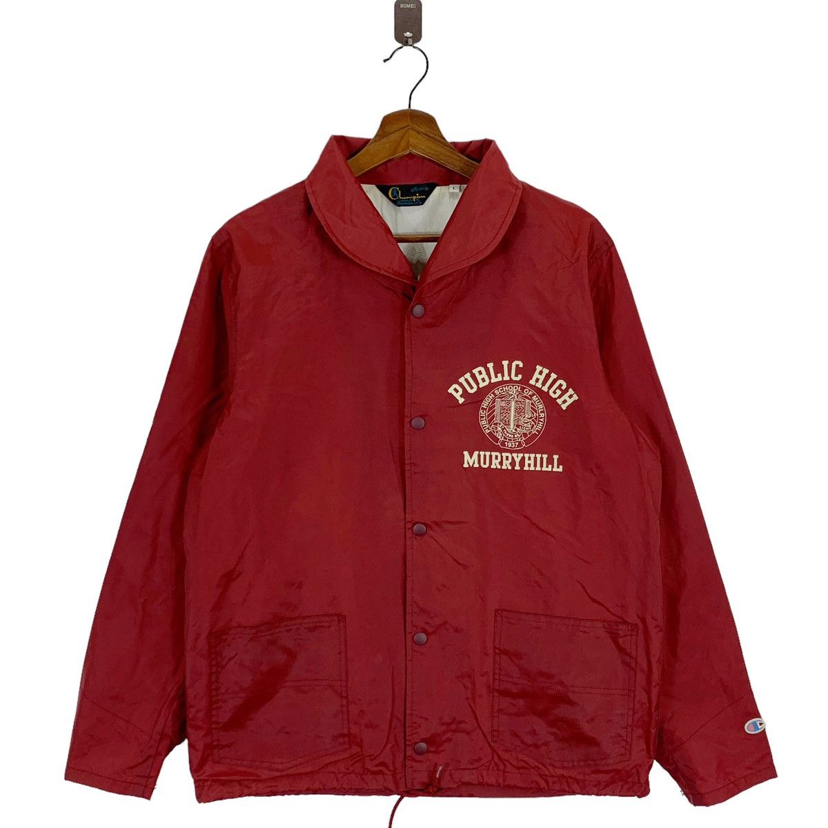 Stadium Jacket Maroon Champion Jacket VINTAGE CHAMPION PUBLIC HIGH