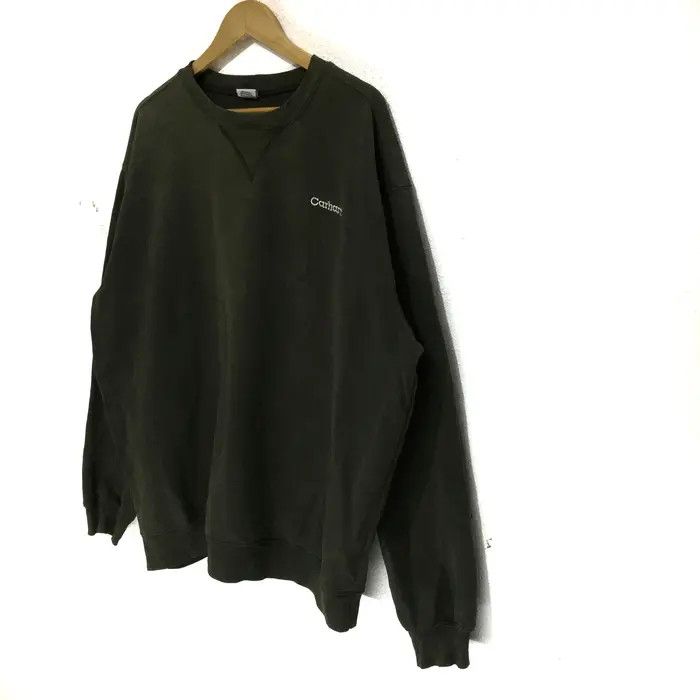 Carhartt Vintage CARHARTT Reverse Weave Embroidered Logo Sweatshirt Size US XL / EU 56 / 4 - 4 Thumbnail
