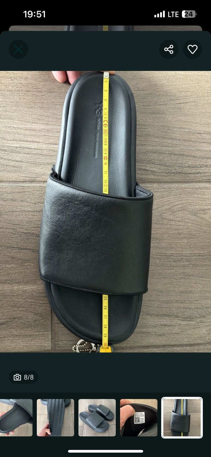 Adidas × Y-3 Adidas Y-3 slide black GW8631 yohji yamamoto shoes Size US 12 / EU 45 - 8 Thumbnail
