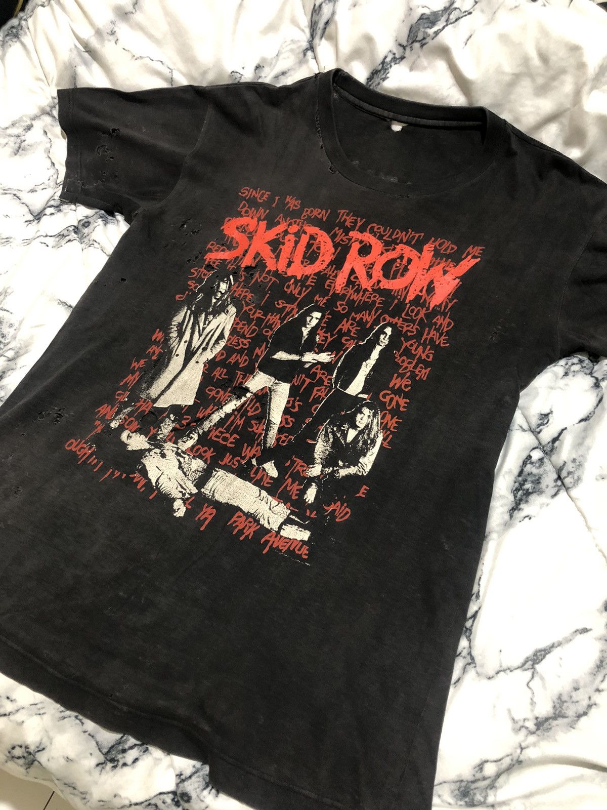 image of Band Tees x Vintage Skid Row Vintage Band Tee in Black, Men's (Size Medium)