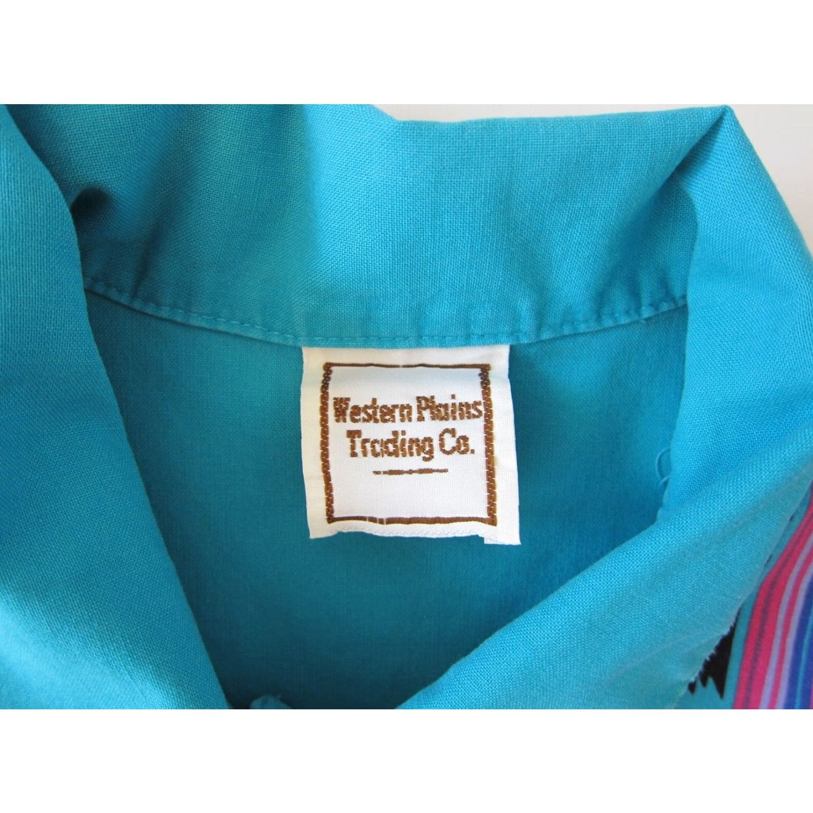 Vintage VINTAGE Western Plains Trading Co. Blouse Shirt 3/4 Sleeve Pink Blue M-L Womens Size L / US 10 / IT 46 - 4 Thumbnail