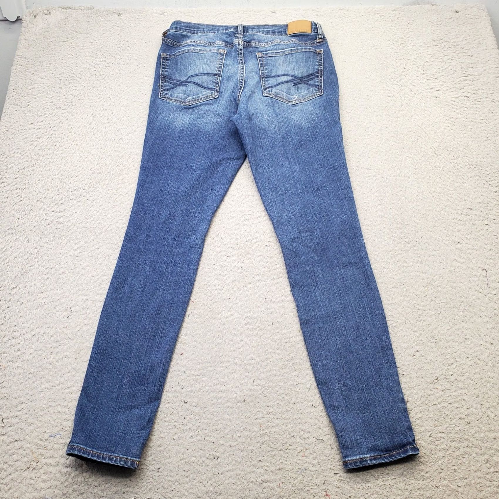 Vintage Aéropostale Jegging Jeans Womens 6 Blue Denim High-Waisted Distressed Skinny Leg Shirt Size 28" / US 6 / IT 42 - 2 Thumbnail
