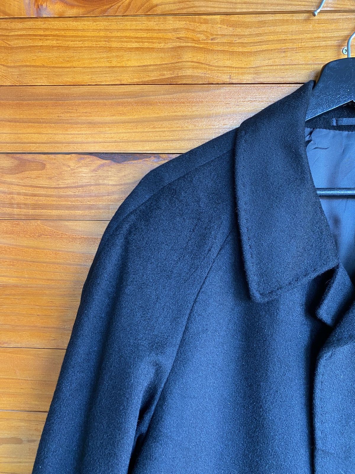 Vintage Vintage Black Cashmere Overcoat – 100% Cashmere Wool Size US M / EU 48-50 / 2 - 7 Thumbnail