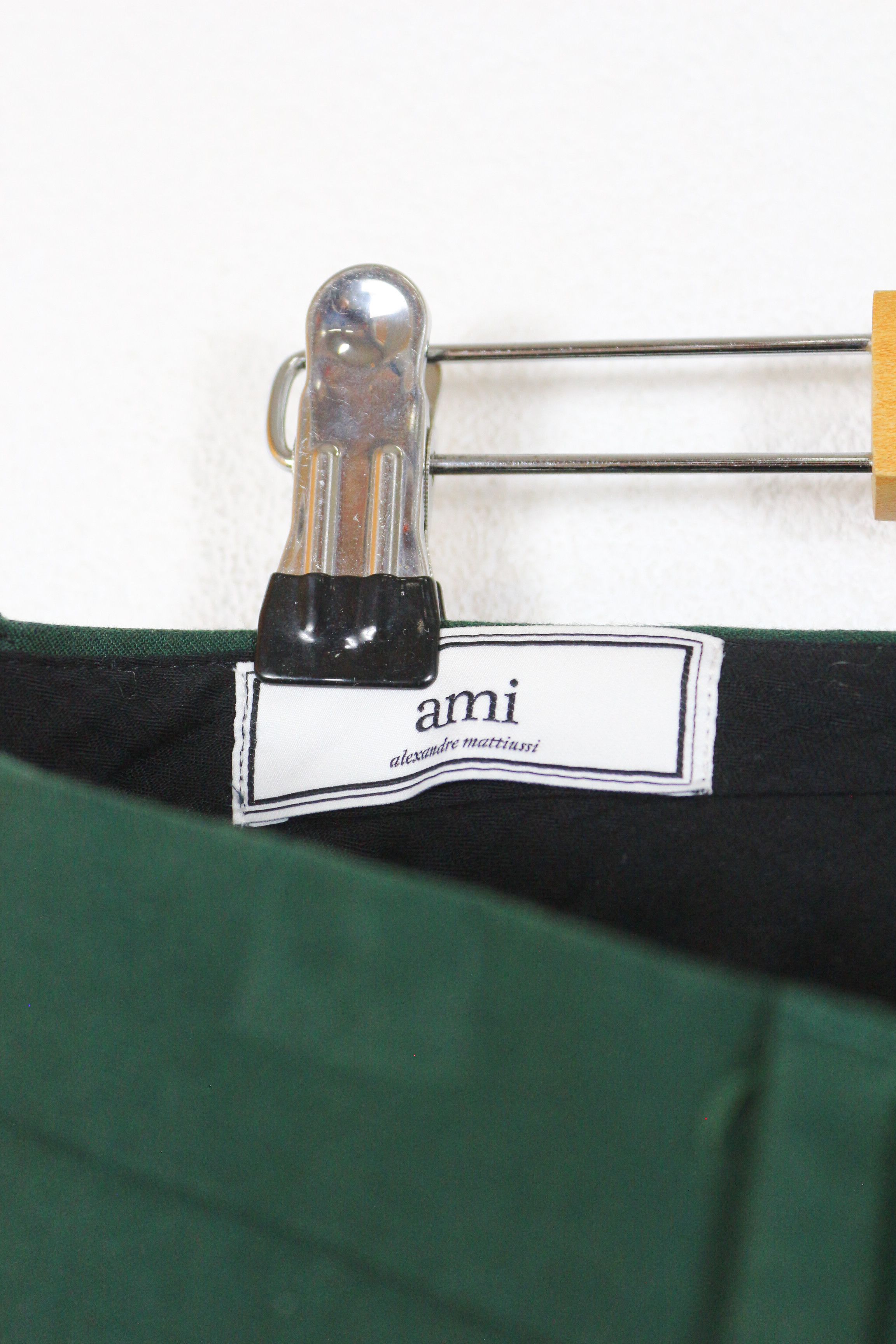 AMI AMI Paris Vert Green Cotton Twill Cropped Pants Trousers Size US 34 / EU 50 - 3 Thumbnail