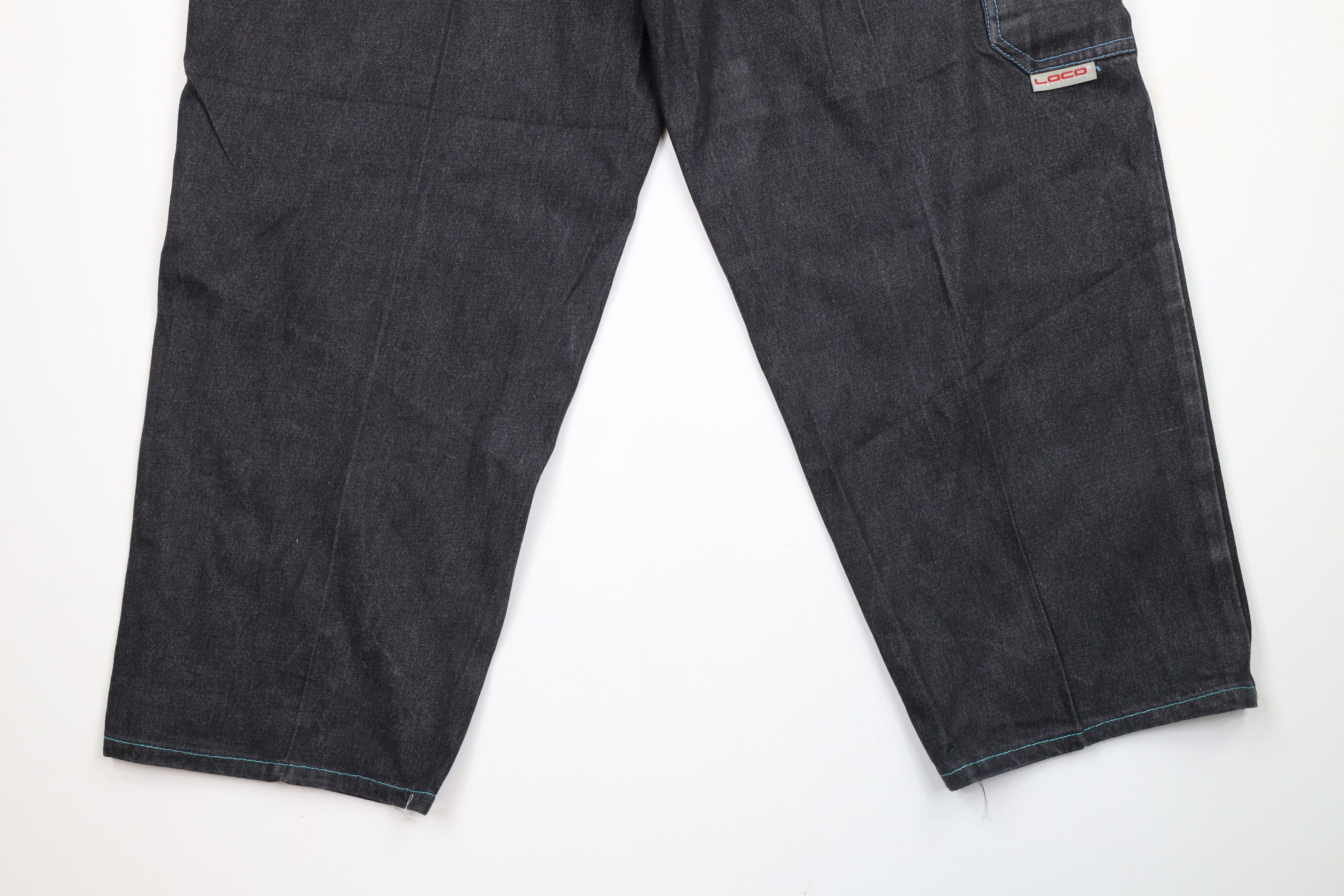 Vintage Vintage 90s Streetwear Baggy Fit Wide Leg Denim Jeans Black Size US 44 / EU 60 - 13 Thumbnail