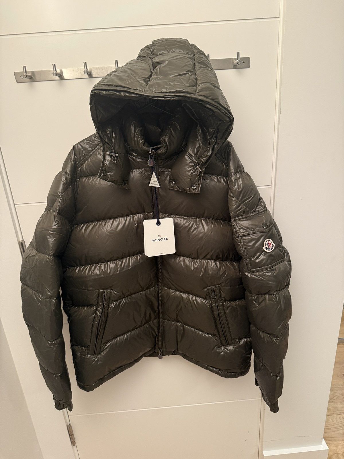 Moncler Moncler Maya Hooded Short Down Jacket - Olive Size US XXL / EU 58 / 5 - 1 Thumbnail