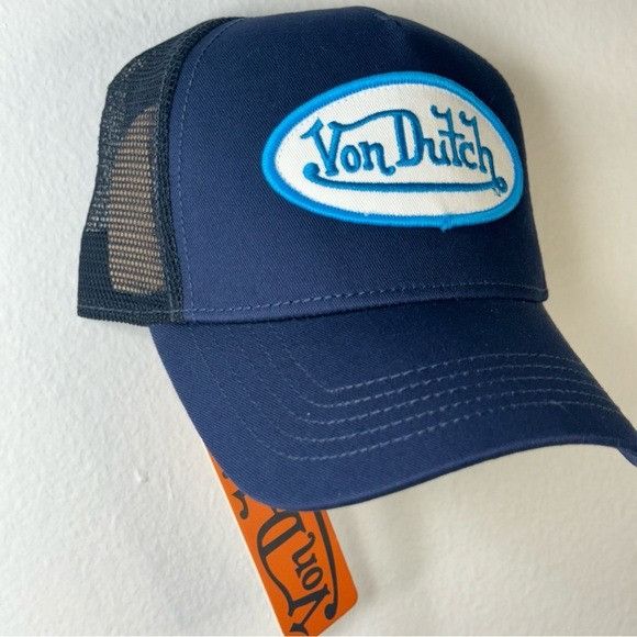 Designer × Von Dutch NWT VON DUTCH NAVY BLACK TRUCKER HAT Size ONE SIZE - 6 Thumbnail