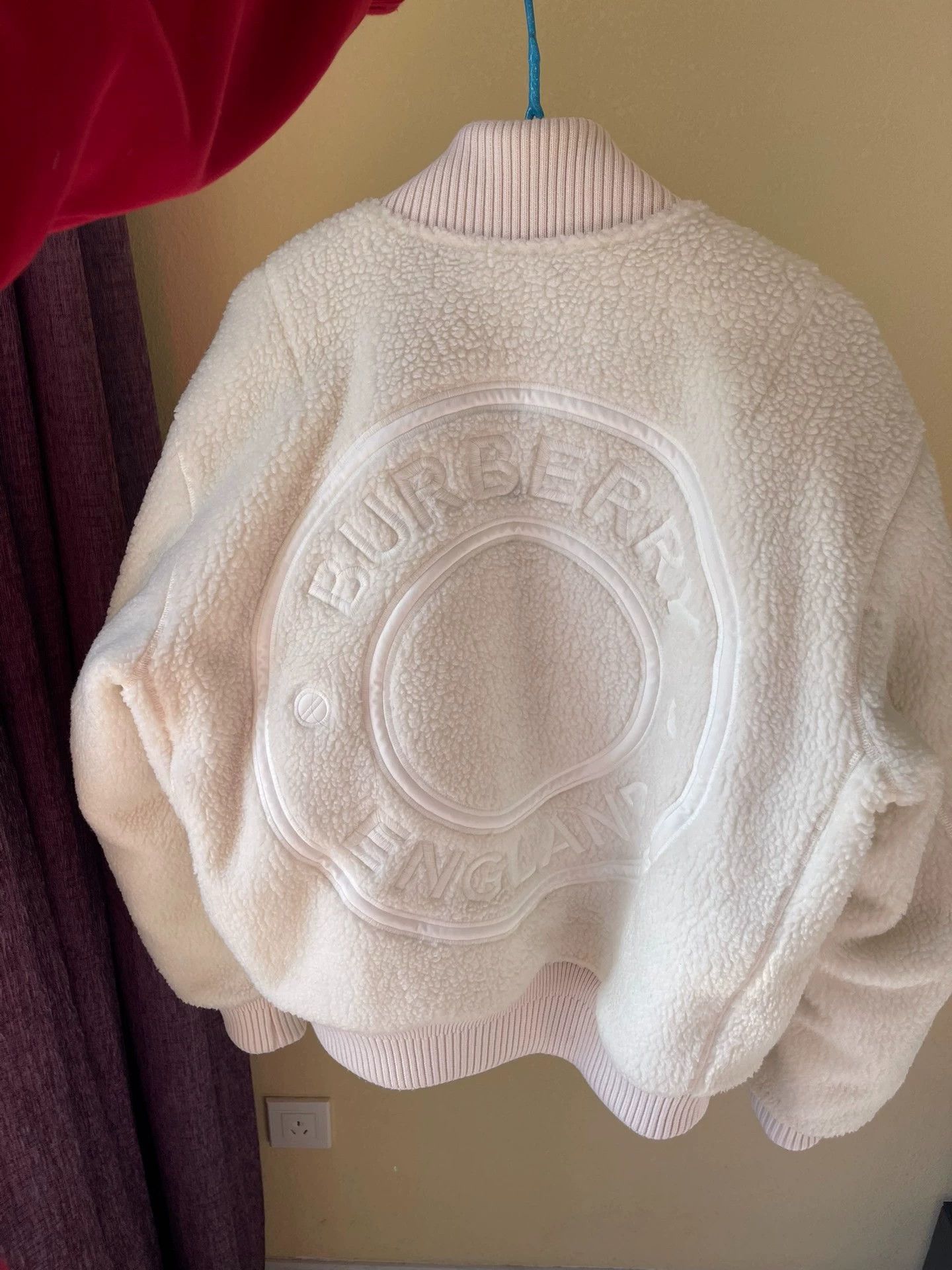 Burberry Burberry Bomber Jacket S (50) White Wool Embroidered Size US S / EU 44-46 / 1 - 2 Thumbnail
