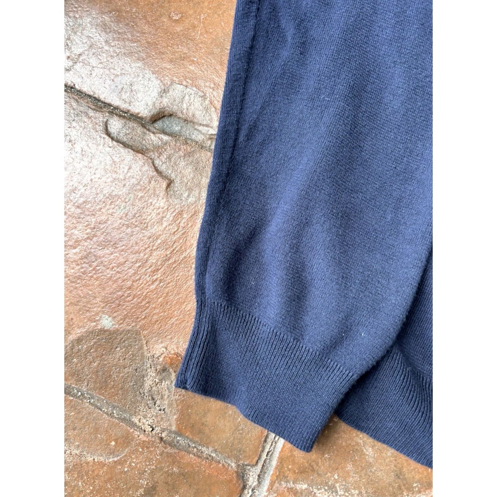 Ralph Lauren VINTAGE Polo Ralph Lauren V-Neck Sweater Men’s Large XL Knit Navy Blue Polo Ralph Lauren Man Pullover 90s Classic Preppy Logo Embroidered Size US XL / EU 56 / 4 - 4 Thumbnail
