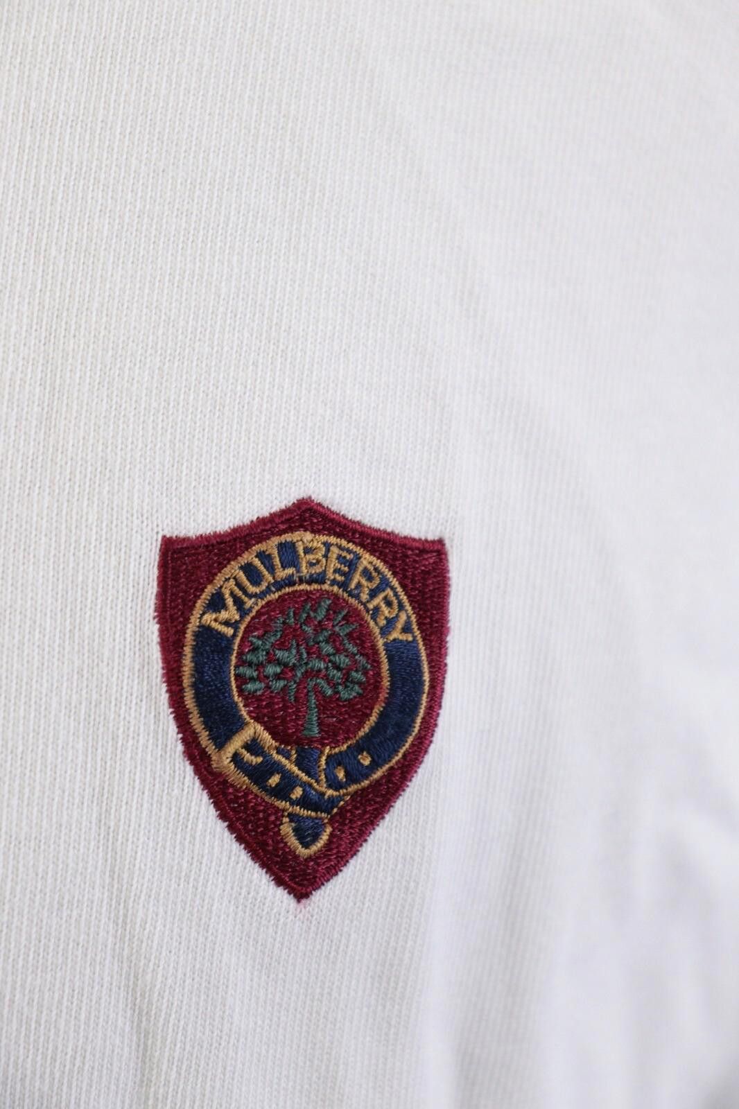 Mulberry Mulberry Logo White Cotton Rugby Polo Shirt Size M Size US M / EU 48-50 / 2 - 4 Thumbnail