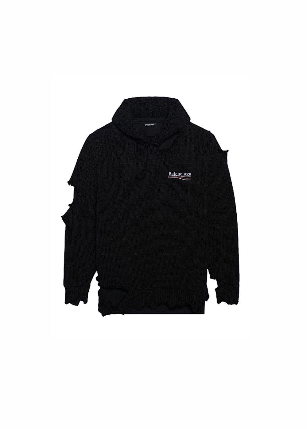 ●送料込●BALENCIAGA●outside loop zipupフーディー Balenciaga Outside Loop Zip-Up Hoodie Small Fit 'Black Faded