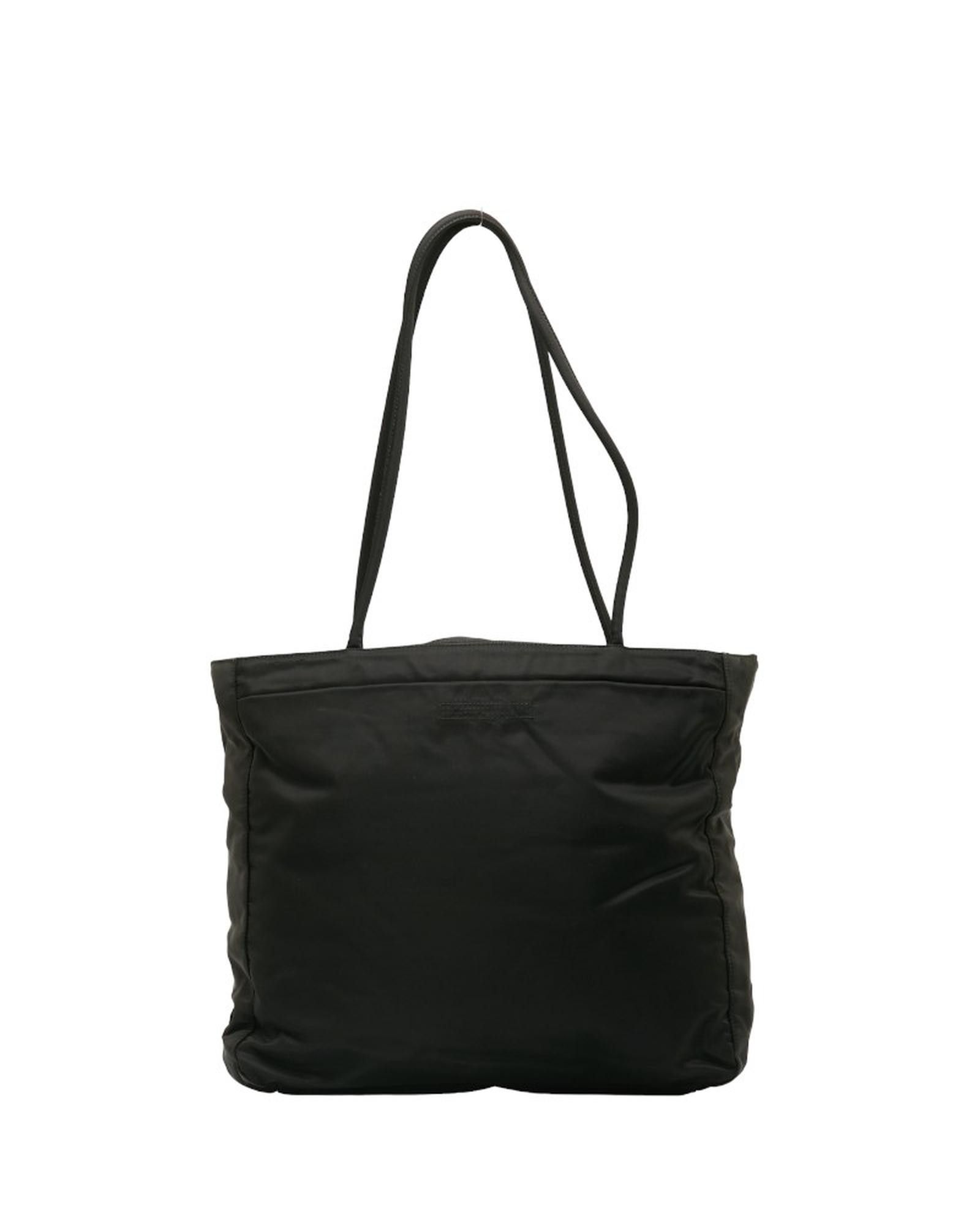 image of Prada Black Tessuto Zip Tote Bag In Excellent Condition, Women's