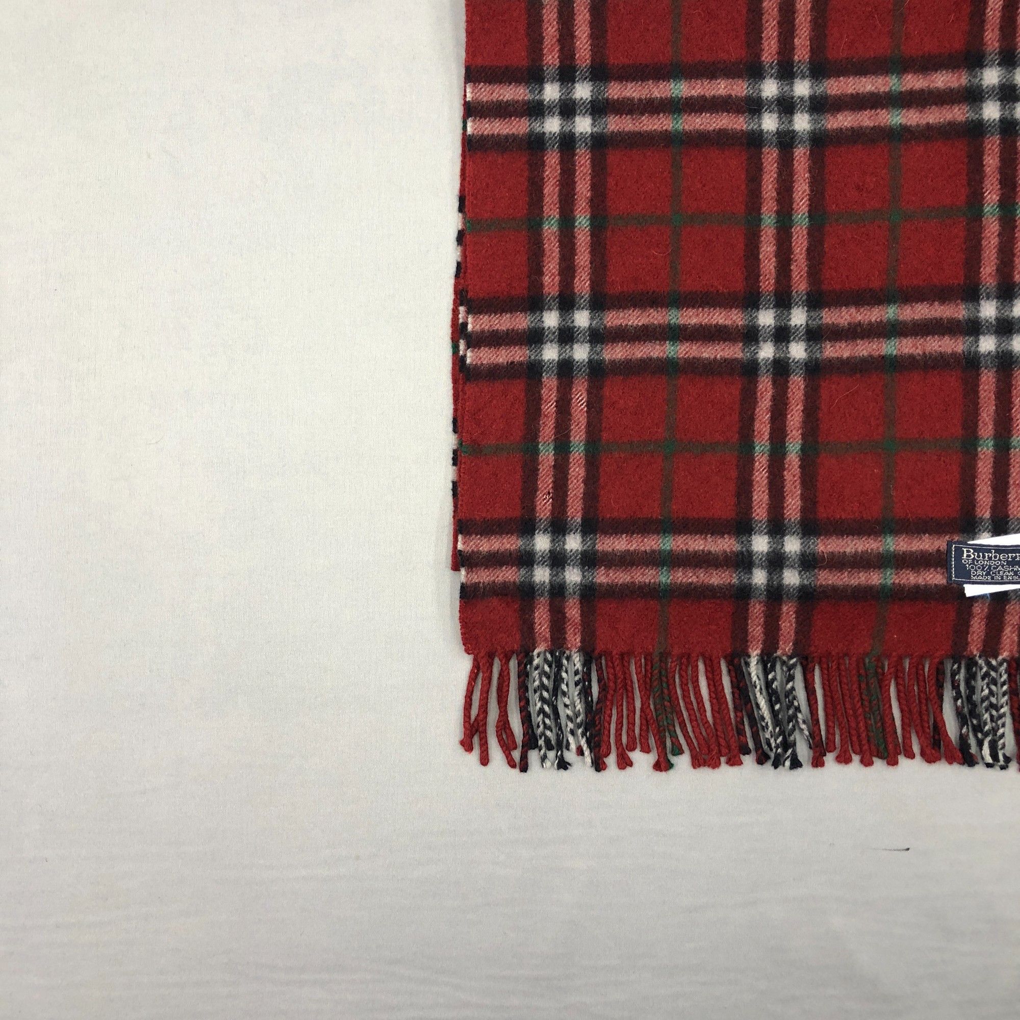 Burberry Vintage Burberrys Scarf Muffler Wool Cashmere Scarves Size ONE SIZE - 5 Thumbnail