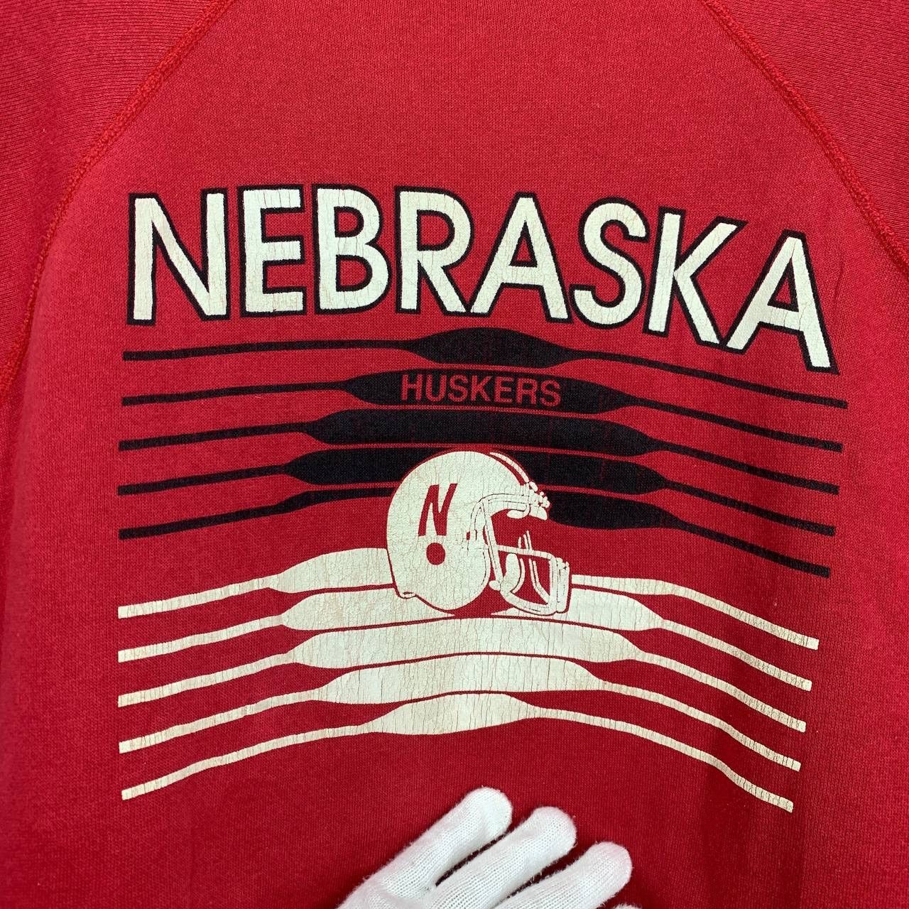 NFL 90s Vintage NEBRASKA HUSKERS by TULTEX Sweatshirt #0412-11 Size US L / EU 52-54 / 3 - 2 Thumbnail