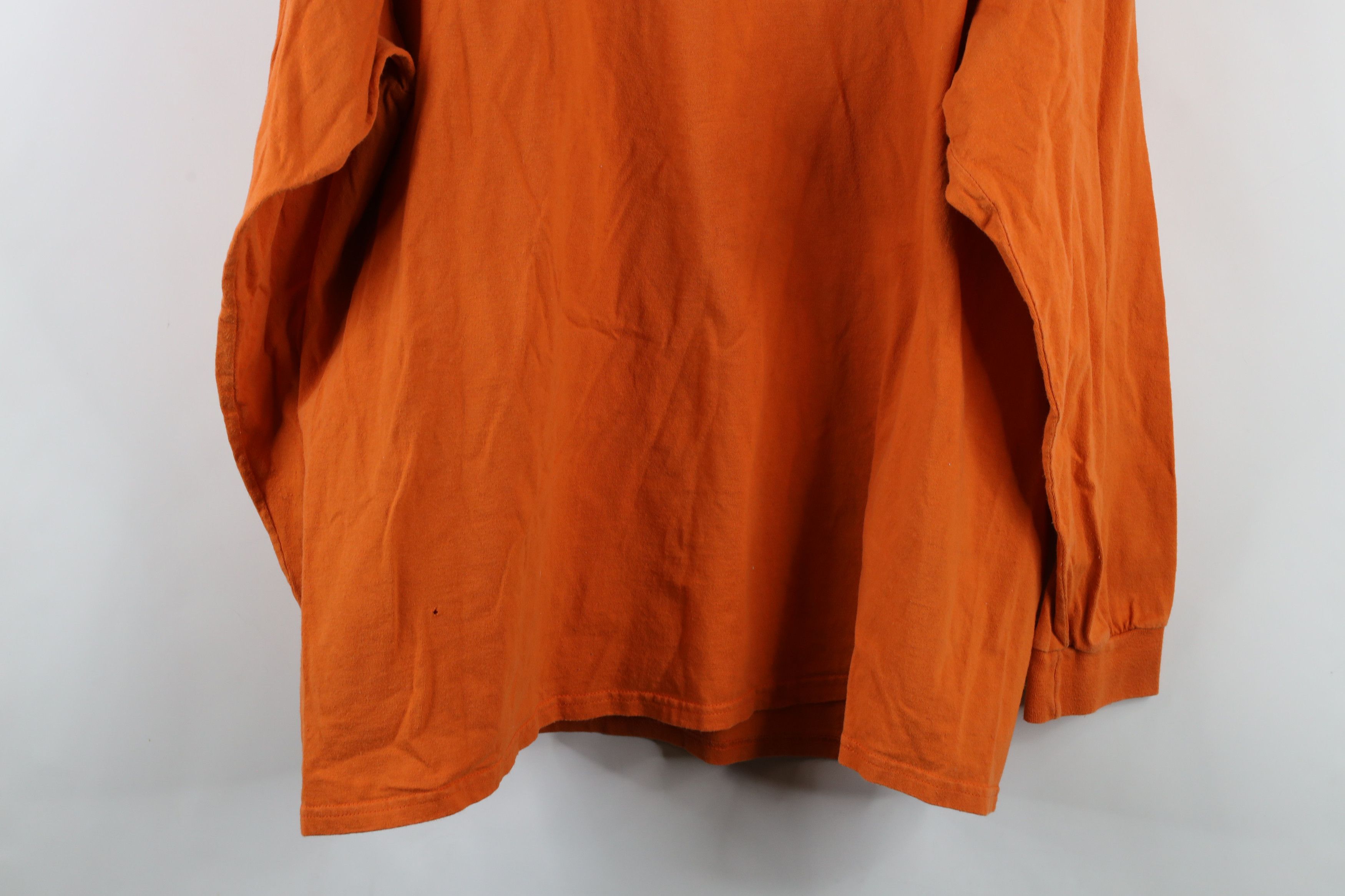 Nike × Vintage Vintage Nike Scott Big Swoosh Long Sleeve T-Shirt Orange Size US XL / EU 56 / 4 - 11 Thumbnail