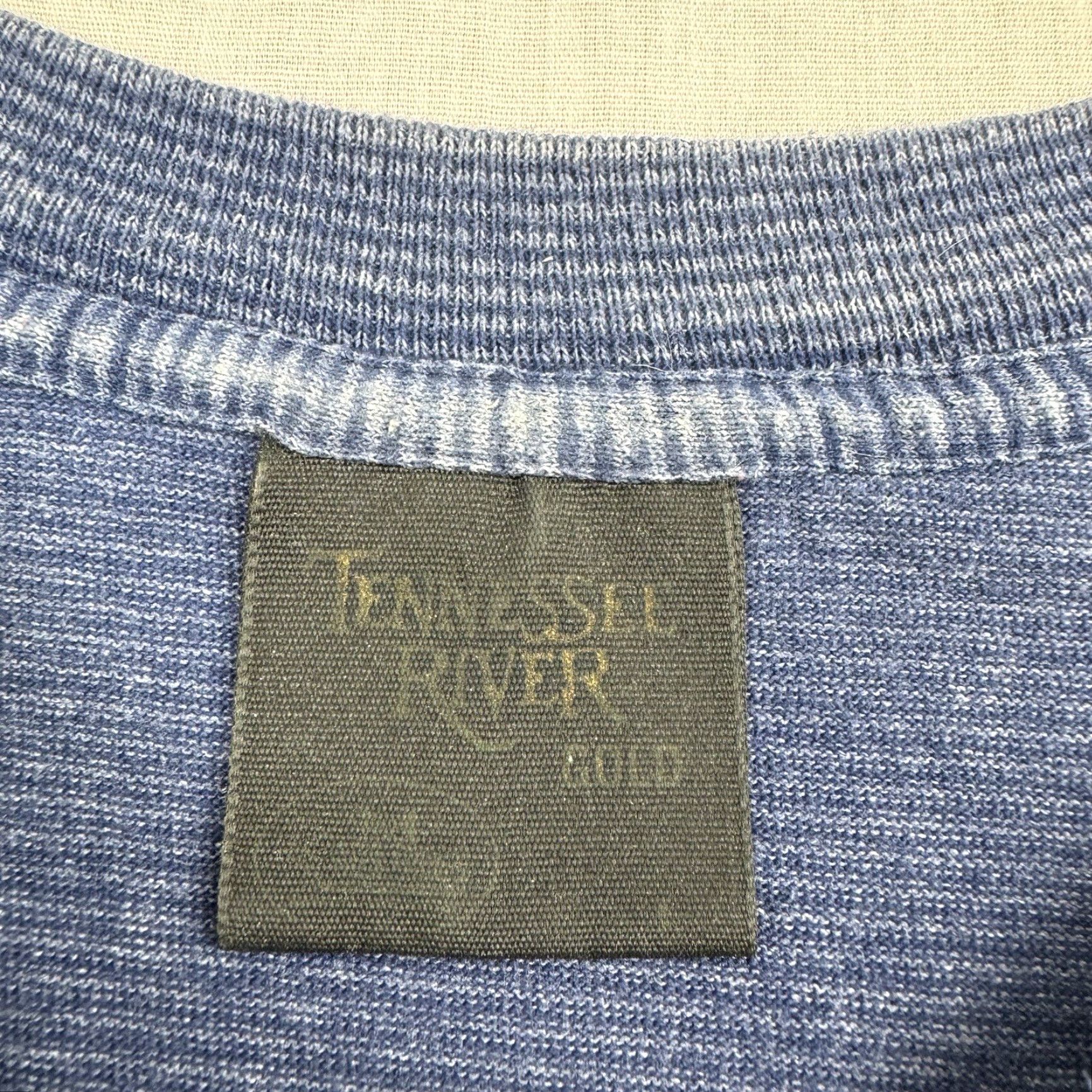 Vintage Vintage Tennessee River Air Traffic Control T-Shirt Adult Large Blue Striped Airport Airplane 90s Men Size US L / EU 52-54 / 3 - 3 Thumbnail