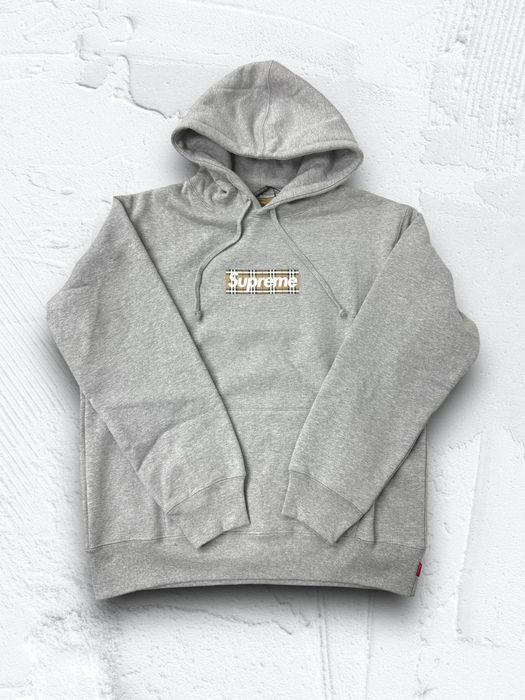 Supreme Supreme Burberry Box Logo Hooded Sweatshirt Heather