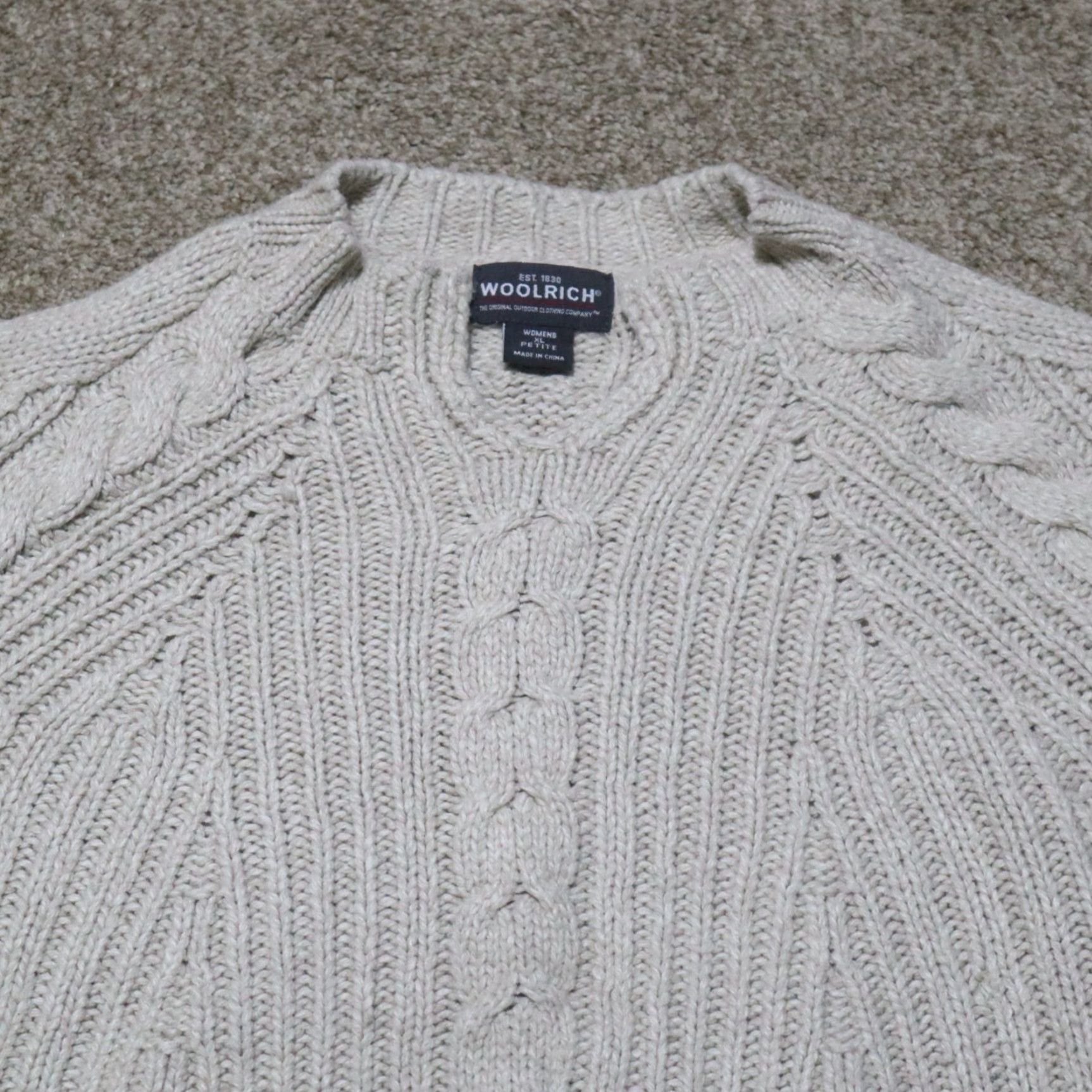 Vintage Woolrich Sweater White Pullover Mock Neck Knit Outdoor Women's Petites PXL Size XL / US 12-14 / IT 48-50 - 2 Thumbnail