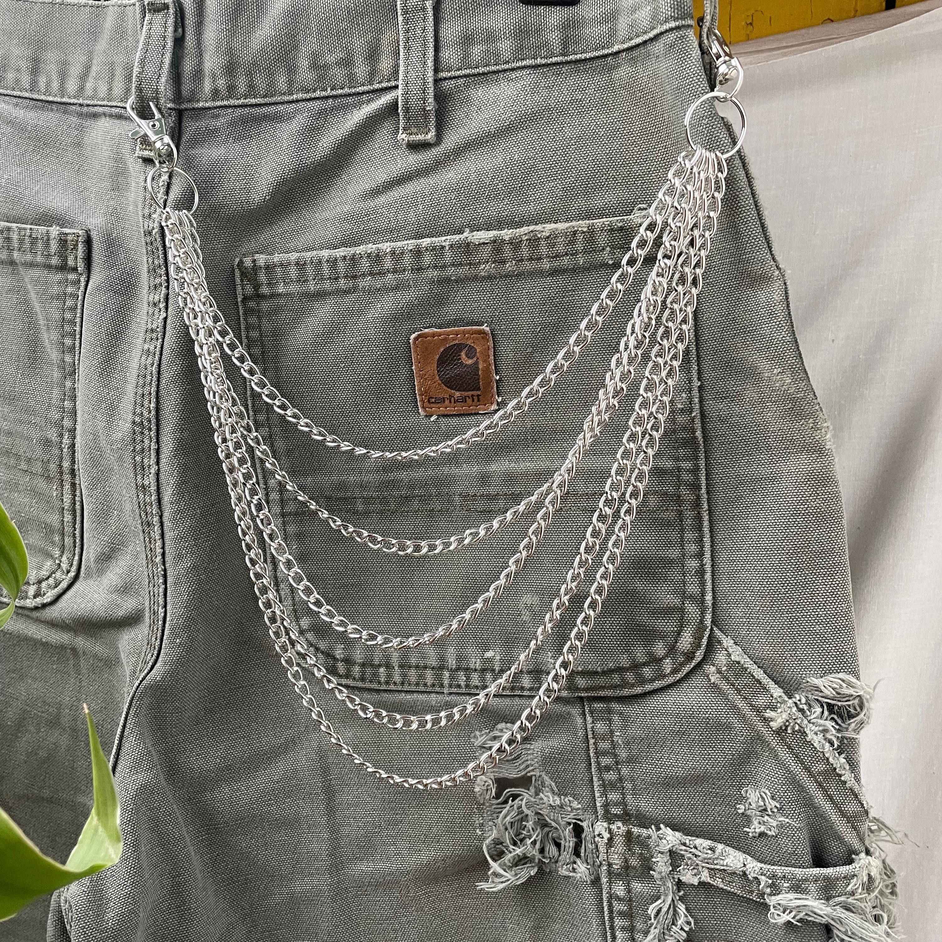 Other Pants chain Y2K Punk Goth Key Clip alt Layered o ring Size ONE SIZE - 3 Thumbnail