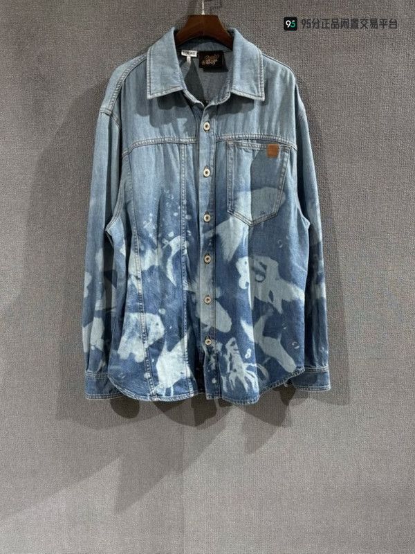Loewe LOEWE Men's Gradient Fish Print Denim Jacket Size US S / EU 44-46 / 1 - 1 Thumbnail
