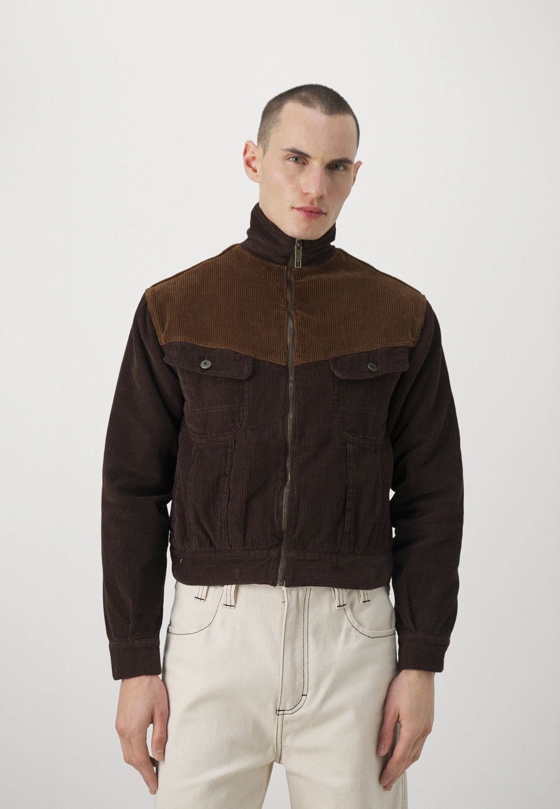 Ahluwalia !DS! AW23 Ahluwalia Iniquity Two Tone Corduroy Brown Jacket Size US L / EU 52-54 / 3 - 8 Thumbnail