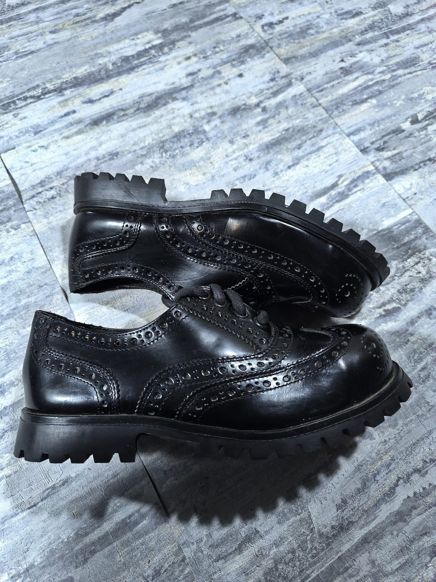Seditionaries brogue chunky leather shoes punk Size US 7 / IT 37 - 5 Thumbnail