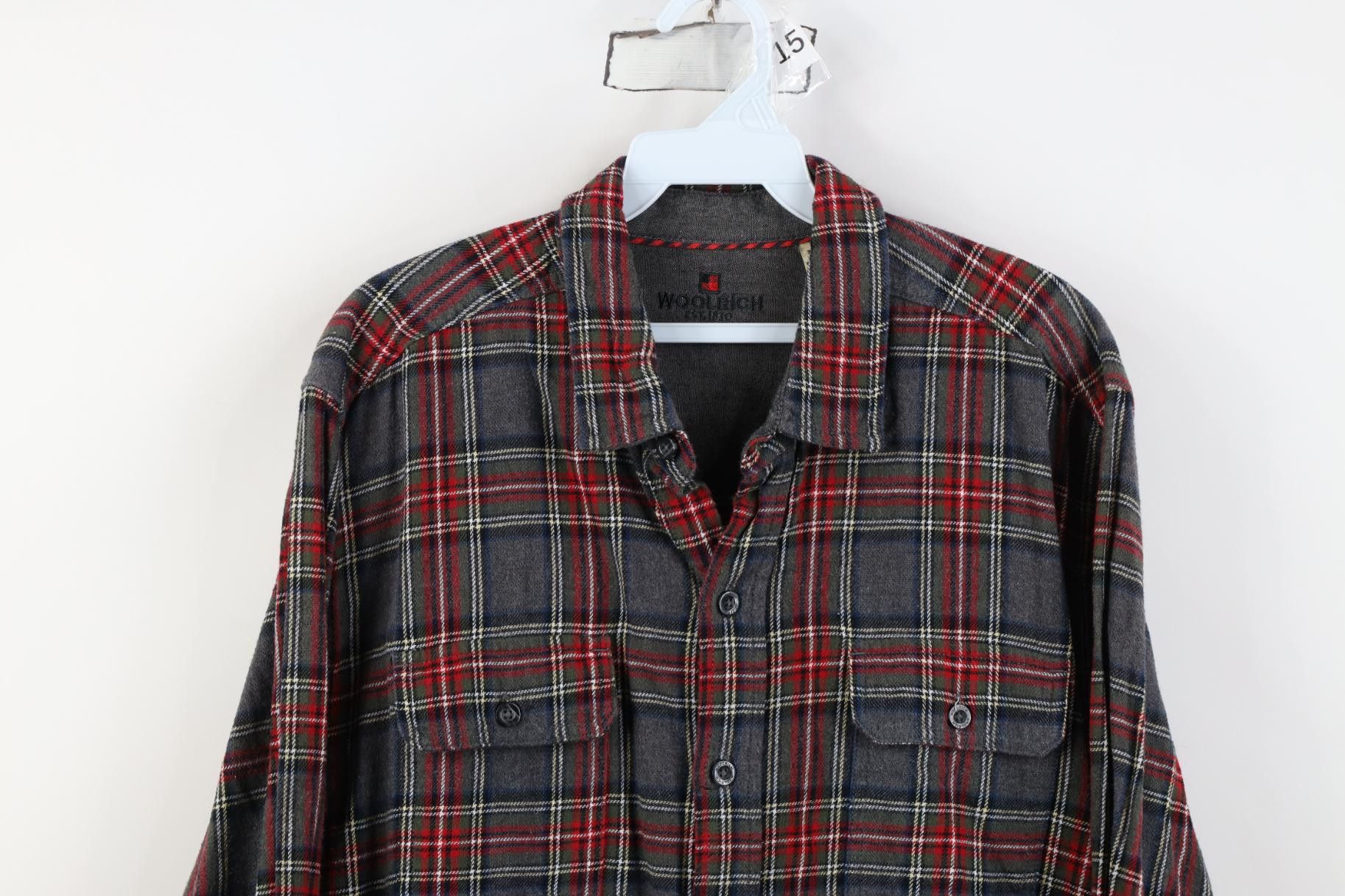 Woolrich Woolen Mills Vintage Y2K Woolrich Collared Button Shirt Plaid Cotton Size US XL / EU 56 / 4 - 2 Thumbnail