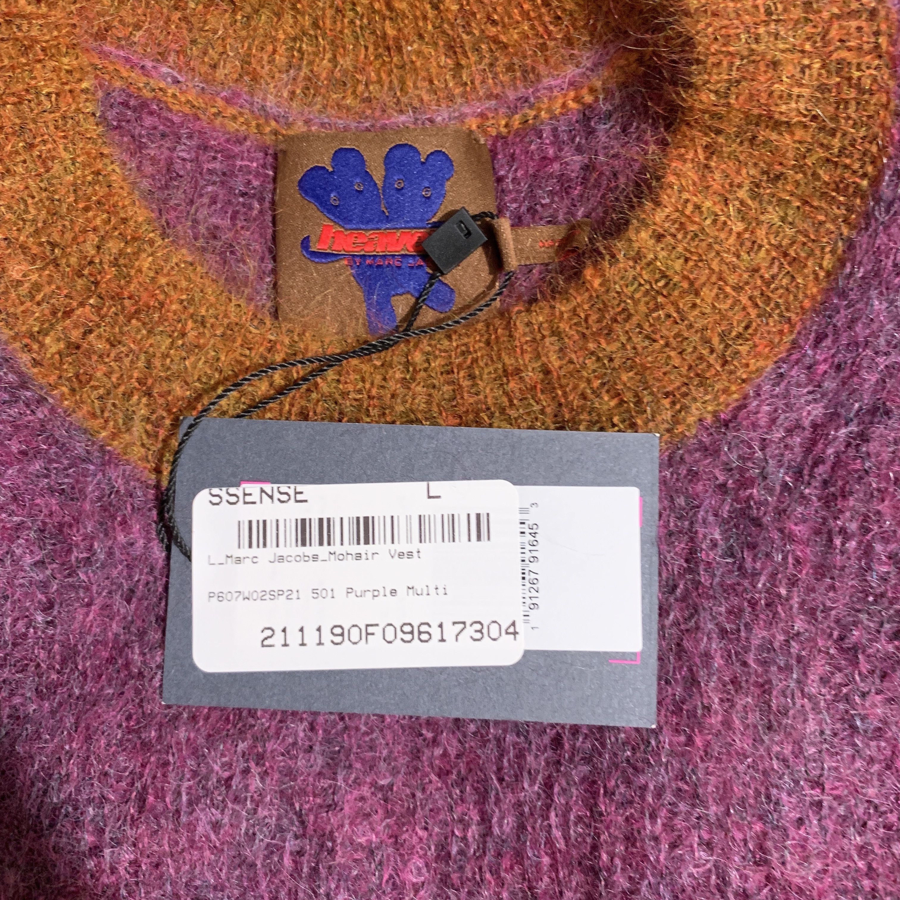 Heaven by Marc Jacobs Mohair Mix Loose Knit Vest Size L / US 10 / IT 46 - 8 Thumbnail