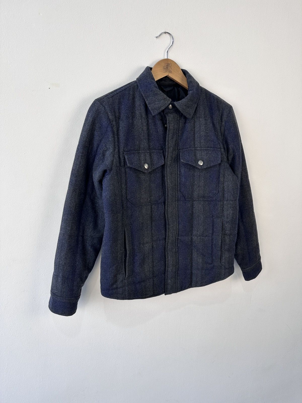 Gap GAP Men’s Wool Blend Quilted Shirt Jacket Gray Size XS Size US XS / EU 42 / 0 - 2 Thumbnail